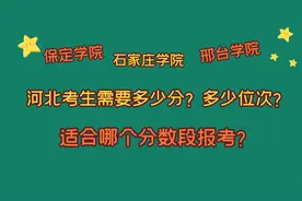 保定学院、石家庄学院、邢台学院，河北考生需要多少分？多少位？