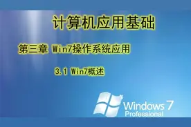 计算机应用基础（三）Win7操作系统应用-3.1Windows 7概述视频封面