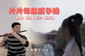 笛子版《片片相思赋予谁》，我在江南君在北，一片痴情空与对视频封面