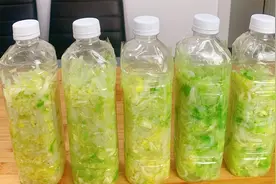 家里有矿泉水瓶就能腌酸菜！老一辈传统做法，又酸又脆不腐烂