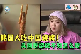 韩国人吃中国烧烤,头次吃烧烤不知如何吃,咬一口完全着迷视频封面