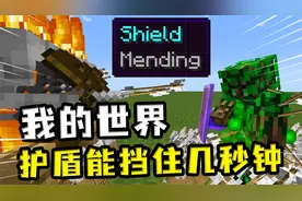 我的世界：顶级附魔的盾牌，被无数个小白射，能挡住几秒钟？