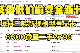 咸鱼低价偷卖全新卡，3060-8G简直在侮辱智商，三款新规格显卡视频封面