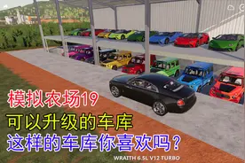 模拟农场19：农场最豪横的车库mod，不但会升降，居然停满了豪车