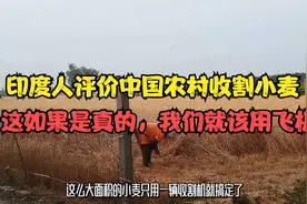 印度人评论中国农村收割小麦，这如果是真的，我们就该用飞机视频封面