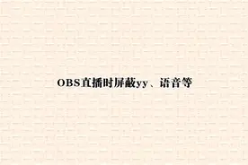 OBS直播时屏蔽yy、语音等【转载】视频封面