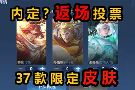 又是猴，王者七周年37款皮肤返场投票，孙行者时雨天司第一第二？视频封面