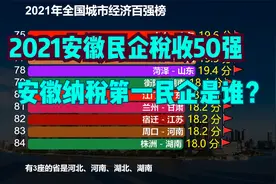 2021安徽民营企业纳税50强，京东方第3，口子酒第2，第一是是谁？视频封面