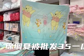 逛批床品发市场，绵绸夏被35一床，摸上去滑溜溜的好舒服！视频封面