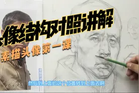素描头像丨照片对照结构讲解视频封面