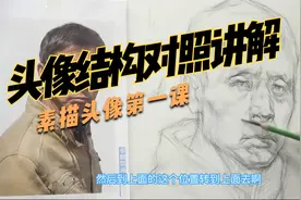 素描头像丨照片对照结构讲解视频封面