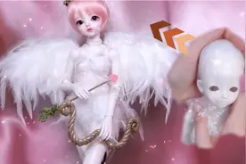全手工妆点皮肤雪白的天使，粉红头发更显白视频封面