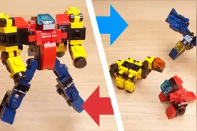 【乐高积木MOC教程】迷你变形恐龙三合体机甲 拼搭指南+定格动画