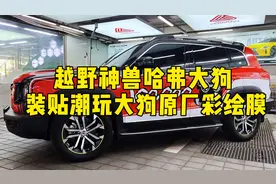 越野神车哈弗大狗改色潮玩大狗彩绘涂装，开车神车去旅行！视频封面