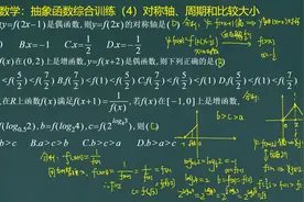 高中数学：抽象函数综合训练（4）周期性、对称性和比较大小.视频封面