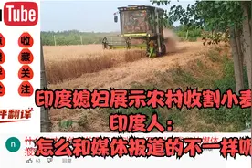 印度媳妇展示中国农村收割小麦，印度人：怎么和媒体报道的不一样视频封面