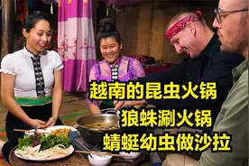 越南硬核的昆虫大餐，狼蛛用来涮火锅，蜻蜓幼虫做沙拉视频封面