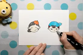 马克笔怎样简单画小女孩小男孩视频封面