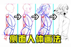 动漫人物人体怎么画？侧面人体画法
