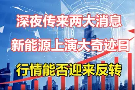 深夜传来两大消息，新能源上演“大奇迹日”，行情能否迎来反转？视频封面