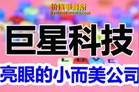 滞涨储能概念股，巨星科技，朱少醒重仓抢筹的小而美，中报创纪录视频封面