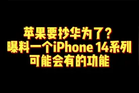 苹果要抄华为了？曝料一个iPhone 14系列可能会有的功能视频封面