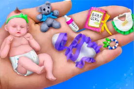 11个婴儿娃娃DIY小技巧和手工艺/迷你婴儿，婴儿床还有更多！视频封面