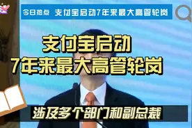 支付宝启动7年来最大高管轮岗，涉及多个部门和副总裁调整视频封面