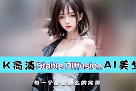 虚拟人物生成AI美女跟真人一样的AI绘画视频封面