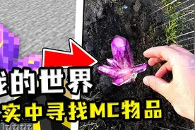 我的世界：在MC随机物品，现实中找到它？但紫水晶太难找