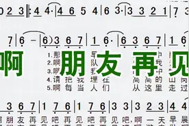 【动态有声简谱】啊 朋友再见（电影《南斯拉夫桥》插曲）