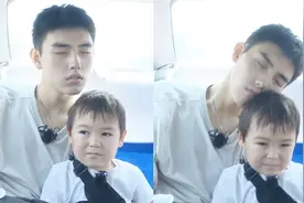 陈飞宇带娃睡着，压在4岁小萌娃头上，宝宝：我太难了视频封面