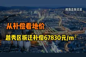 从补偿看地价，越秀区拆迁补偿67830/m²视频封面