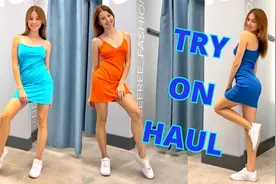 美到窒息！俄罗斯00后女孩拍摄更衣vlog，一双性感大长腿太抢眼！视频封面