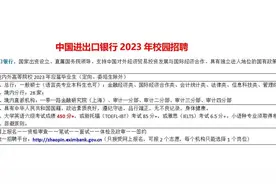 国家政策性银行，中国进出口银行23年校园招聘开启了视频封面