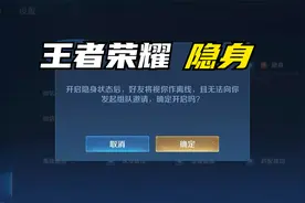 王者荣耀怎么一直隐身