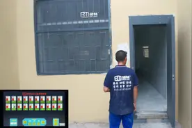 看守所电动平开放风门开关测试，戒毒所拘留所放风门防夹功能测试视频封面