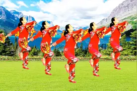 小慧广场舞祝福我们的《大中国》繁荣昌盛，喜庆花球舞附教学视频封面