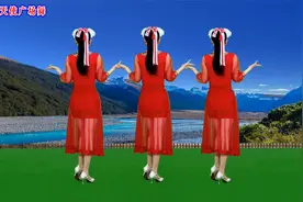 甜蜜情歌广场舞《爱的世界只有你》简单优美32步，背面演示更好学