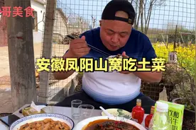 安徽凤阳山窝看油菜花吃农家土菜，3个人点四个菜，224元贵吗视频封面