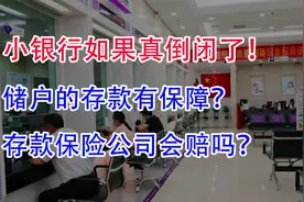 小银行如果真倒闭了，储户的存款有保障？存款保险公司会赔吗？视频封面