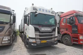 斯堪尼亚G450牵引车拉冷链，月入4万5，每月油费能省6千元视频封面
