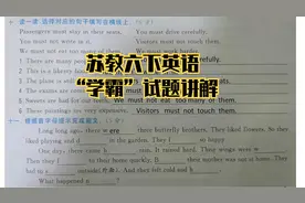 苏教六下英语“学霸”试题讲解视频封面