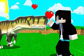 我的世界：鱼玲收集恐龙化石，提取南方巨兽的DNA，成功复活孵化