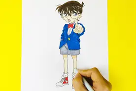 手绘名侦探柯南简笔画 一起来画吧视频封面