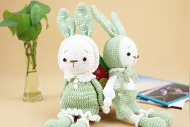 【米兔手作】钩针毛线DIY玩偶情侣兔子男兔身体部分编织教程视频封面