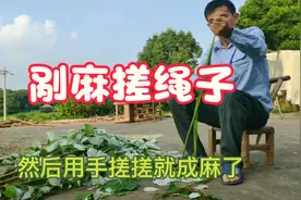 记录苎麻剐成麻搓绳子，感受原生态生活，感叹古代劳动人民智慧。