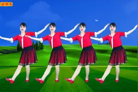 红歌广场舞《阿瓦人民唱新歌》简单大众舞步附分解，好听好看