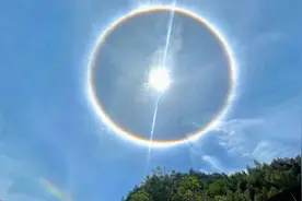 快抬头看！4月最后一天南方多地出现日晕 彩色光环刷屏朋友圈