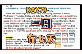 英文阅读DAY78：一周七天的时间，哪个是第一天呢视频封面